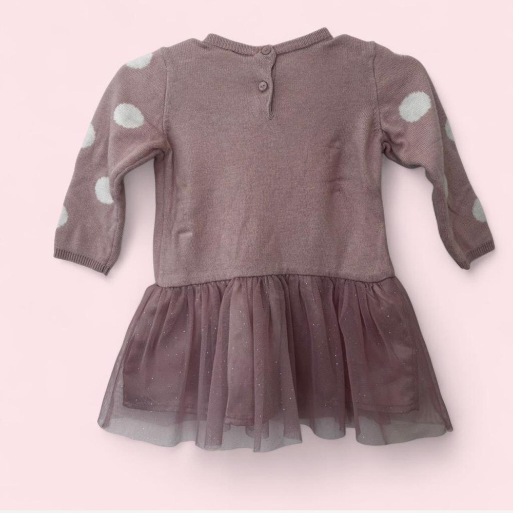 H&M Baby Dusty Pink Knit Sweater Dress - Picture 3 of 3